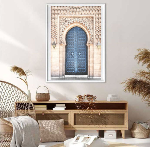 Blue Moroccan Door Unframed 50x70cm
