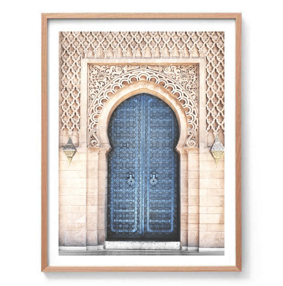 Blue Moroccan Door Unframed 50x70cm