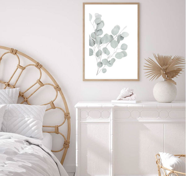 Eucalyptus Leaves Print-Art for Interiors-Online Framed-Australian Made Wall Art-Milk n Honey Designs