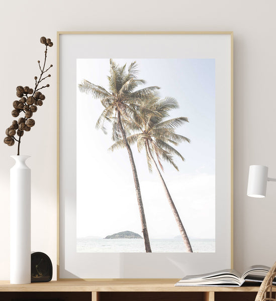 Island Palm Print-Art for Interiors-Online Framed-Australian Made Wall Art-Milk n Honey Designs
