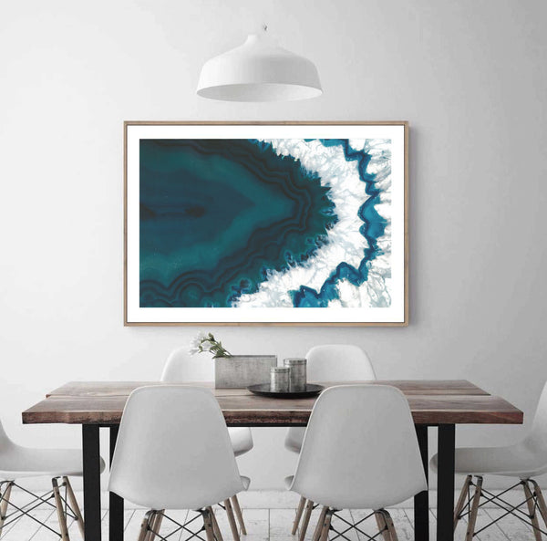 Green Agate Print-Art for Interiors-Online Framed-Australian Made Wall Art-Milk n Honey Designs