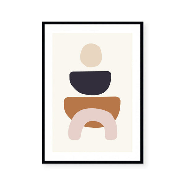 Minimal Abstract Shapes I Print-Art for Interiors-Online Framed-Australian Made Wall Art-Milk n Honey Designs