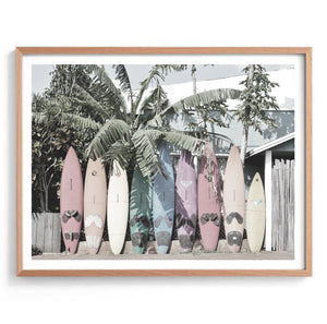 Rainbow Surfboard Print