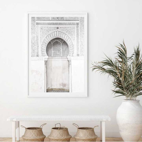 White Moroccan Door Unframed 60x90cm-Art for Interiors-Online Framed-Australian Made Wall Art-Milk n Honey Designs