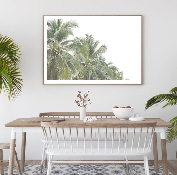 Faded Palms Wall Art Print-Art for Interiors-Online Framed-Australian Made Wall Art-Milk n Honey Designs