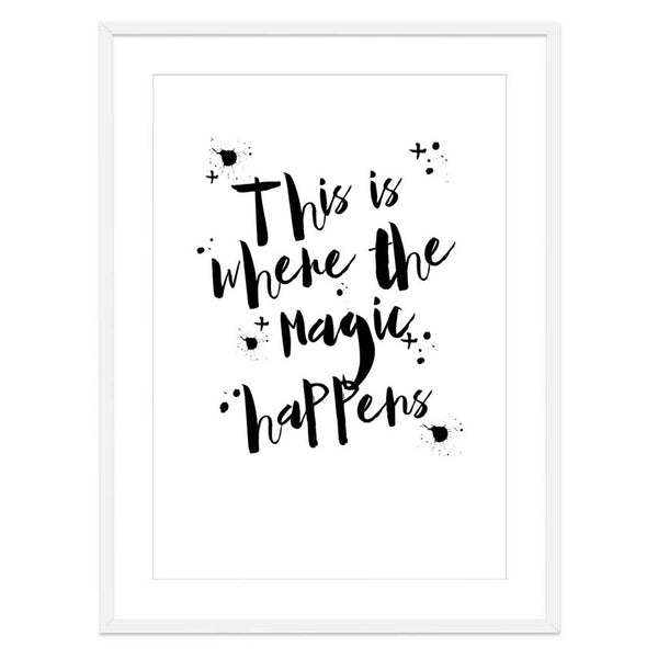 This is Where the Magic Happens Print-Art for Interiors-Online Framed-Australian Made Wall Art-Milk n Honey Designs