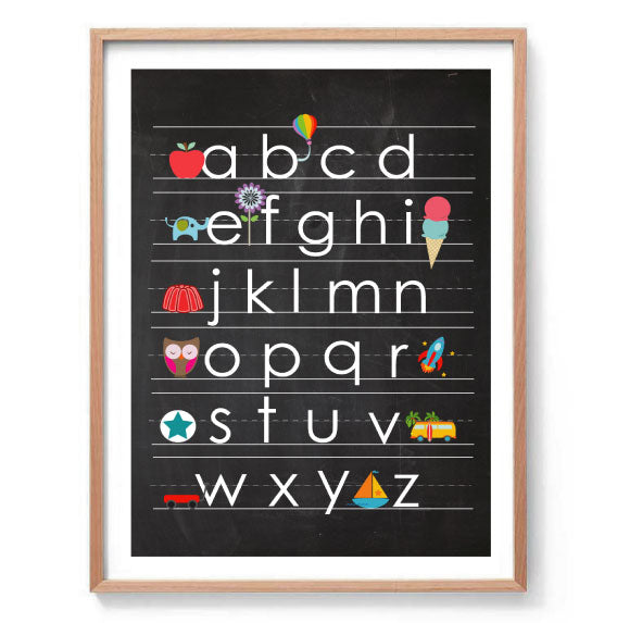 Blackboard Alphabet Print