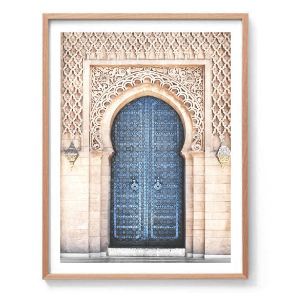 Blue Moroccan Doorway Print