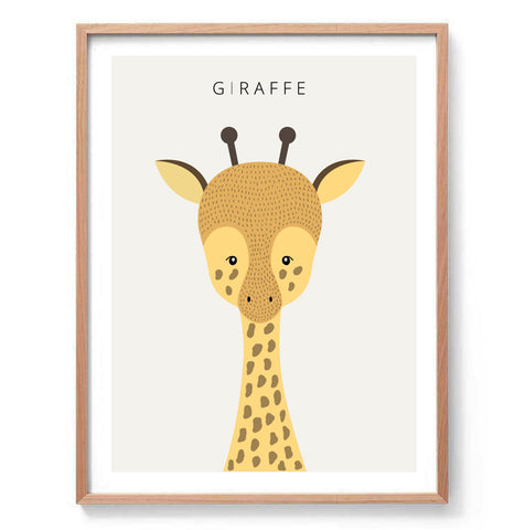 Giraffe Illustration Print