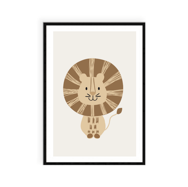 Lion Illustration Print
