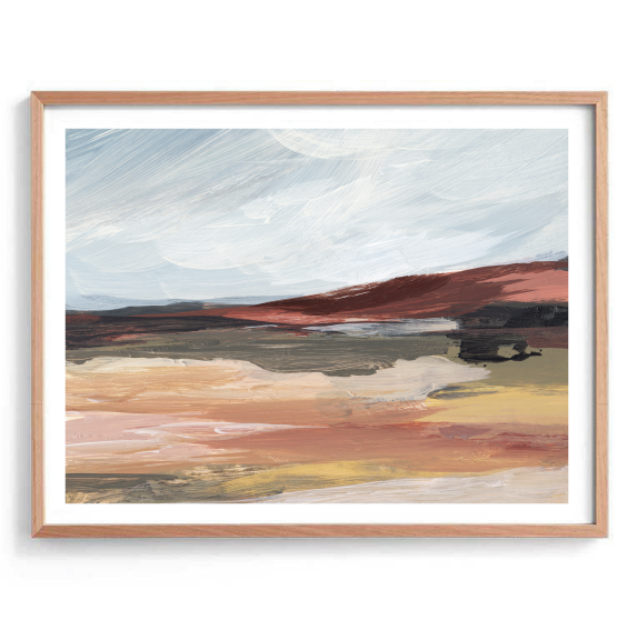 Red Earth Landscape Abstract Print