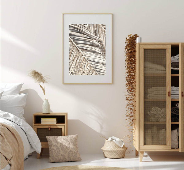 Dried Palm Fronds Print-Art for Interiors-Online Framed-Australian Made Wall Art-Milk n Honey Designs