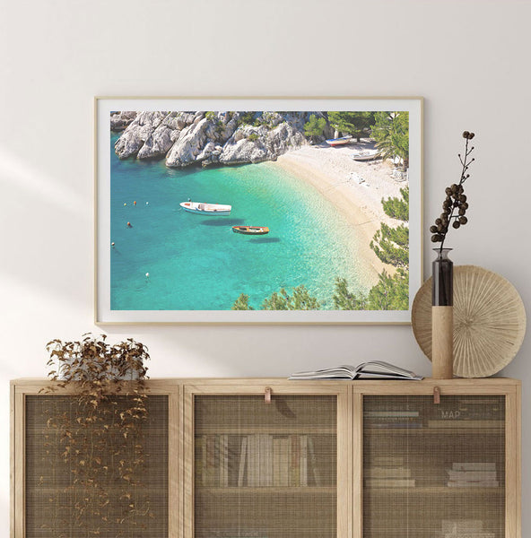 Turquoise Cove Print-Art for Interiors-Online Framed-Australian Made Wall Art-Milk n Honey Designs