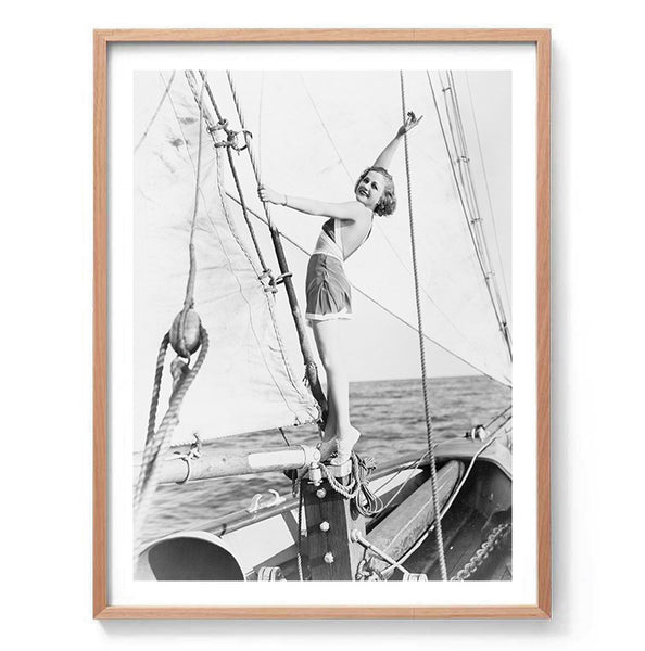 Sailing Free Vintage Photography Print-Art for Interiors-Online Framed-Australian Made Wall Art-Milk n Honey Designs