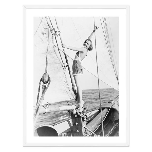 Sailing Free Vintage Photography Print-Art for Interiors-Online Framed-Australian Made Wall Art-Milk n Honey Designs