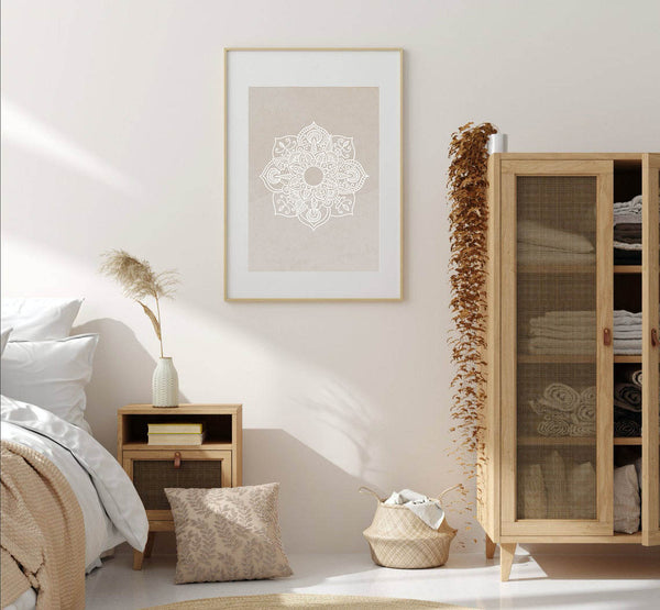 Mandala Illustration Print-Art for Interiors-Online Framed-Australian Made Wall Art-Milk n Honey Designs