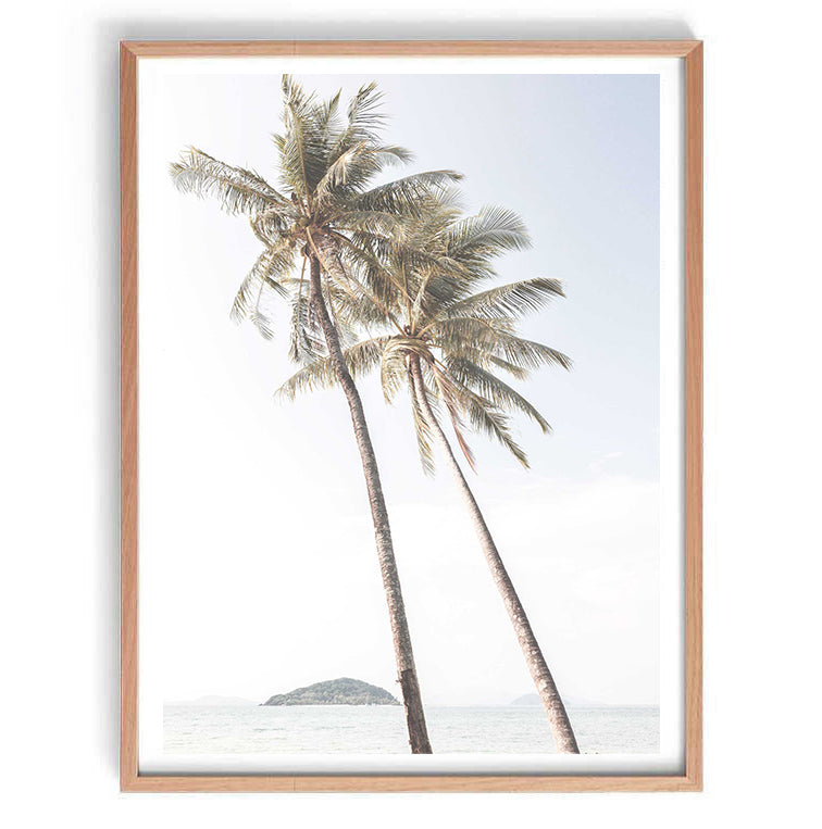 Island Palm Print-Art for Interiors-Online Framed-Australian Made Wall Art-Milk n Honey Designs