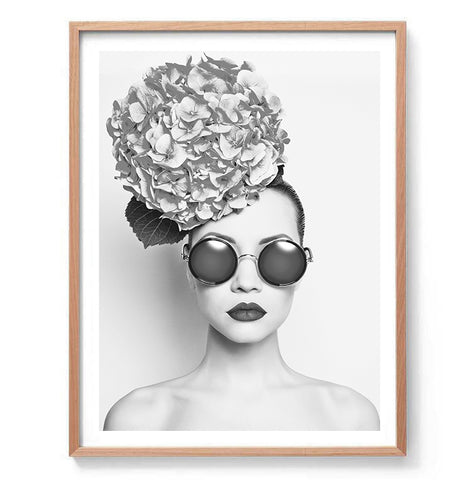 Hydrangea Girl Photography Print-Art for Interiors-Online Framed-Australian Made Wall Art-Milk n Honey Designs