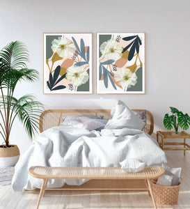 Abstract Foliage Set Unframed A2-Art for Interiors-Online Framed-Australian Made Wall Art-Milk n Honey Designs