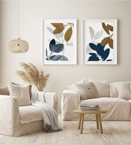 Abstract Leaves Set of 2