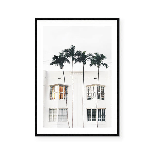 Aloha Palms Print-Art for Interiors-Online Framed-Australian Made Wall Art-Milk n Honey Designs