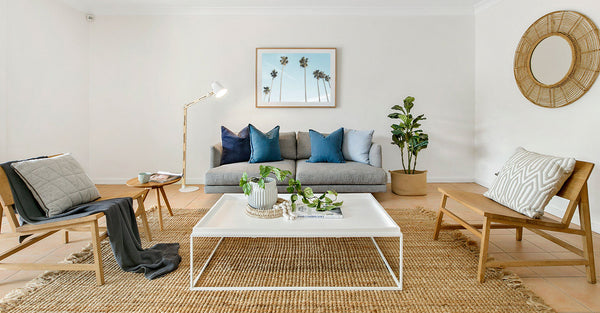 Aqua Palms Unframed 50x70 Print-Art for Interiors-Online Framed-Australian Made Wall Art-Milk n Honey Designs
