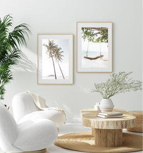 Coastal Swing and Palm Prints Set of 2-Art for Interiors-Online Framed-Australian Made Wall Art-Milk n Honey Designs