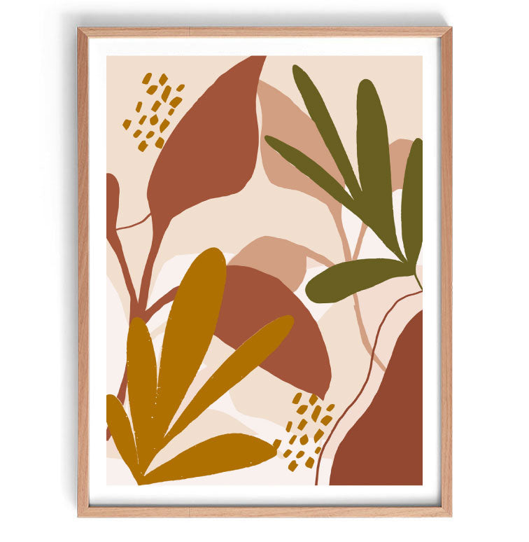 Boho Plants Original Illustration Print-Art for Interiors-Online Framed-Australian Made Wall Art-Milk n Honey Designs
