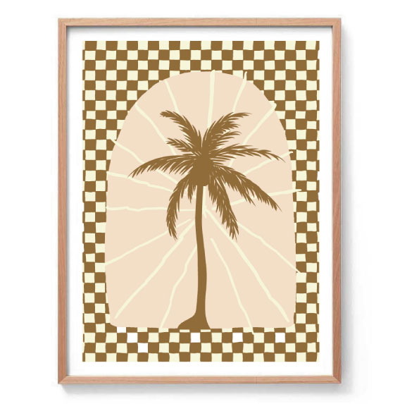Checkerboard Palm Print