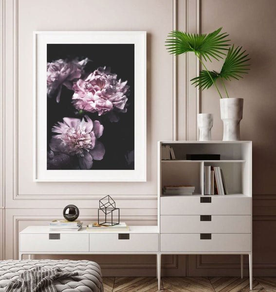 Dark Blooms-Art for Interiors-Online Framed-Australian Made Wall Art-Milk n Honey Designs