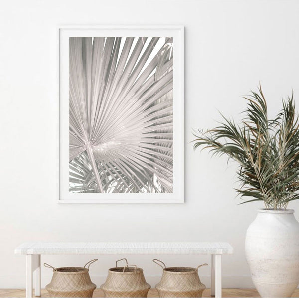 Dried Fan Palm Print-Art for Interiors-Online Framed-Australian Made Wall Art-Milk n Honey Designs