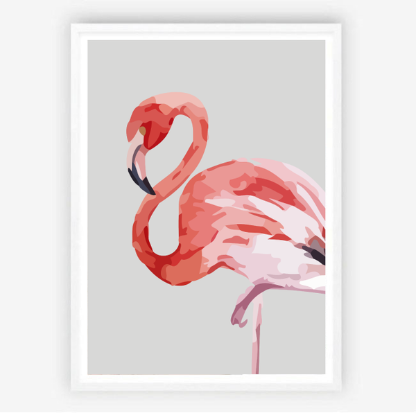 Pink Flamingo Print-Prints for - GIRLS-Online Framed-Australian Made Wall Art-Milk n Honey Designs