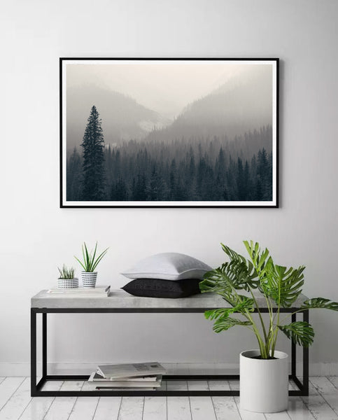 Misty Mountains Photography Print-Art for Interiors-Online Framed-Australian Made Wall Art-Milk n Honey Designs