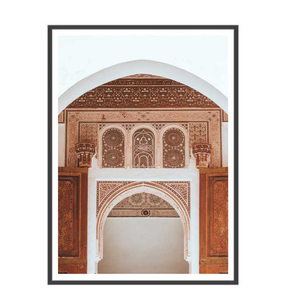 Moroccan Temple Print-Art for Interiors-Online Framed-Australian Made Wall Art-Milk n Honey Designs