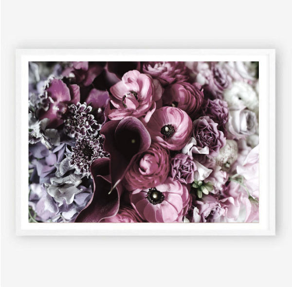Ombre Flowers-Art for Interiors-Online Framed-Australian Made Wall Art-Milk n Honey Designs