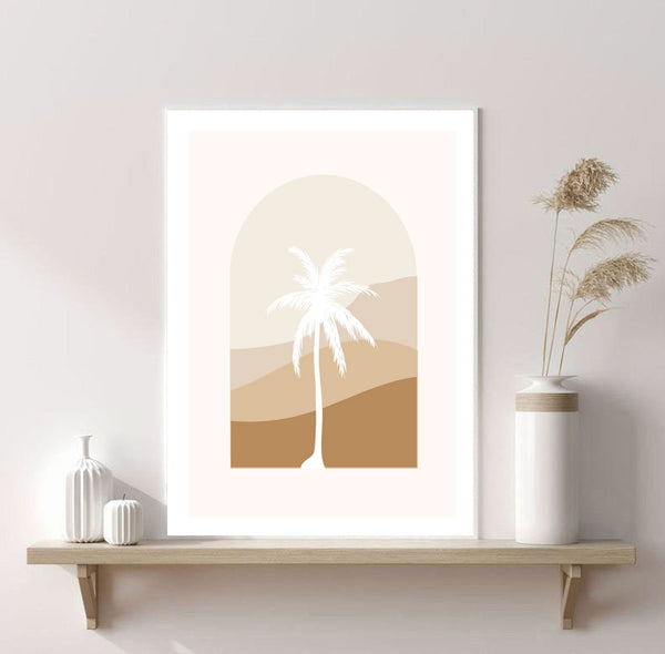 Palm Desert Illustration Print-Art for Interiors-Online Framed-Australian Made Wall Art-Milk n Honey Designs