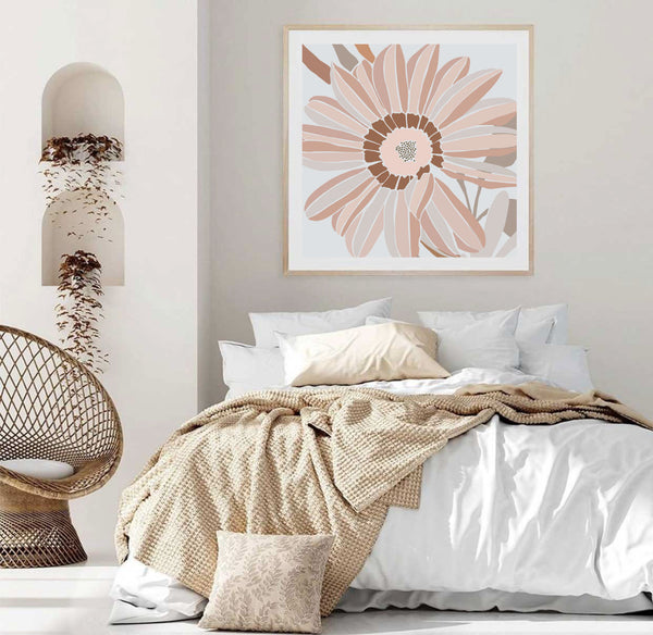 Petal Perfection Original Illustration Print-Art for Interiors-Online Framed-Australian Made Wall Art-Milk n Honey Designs