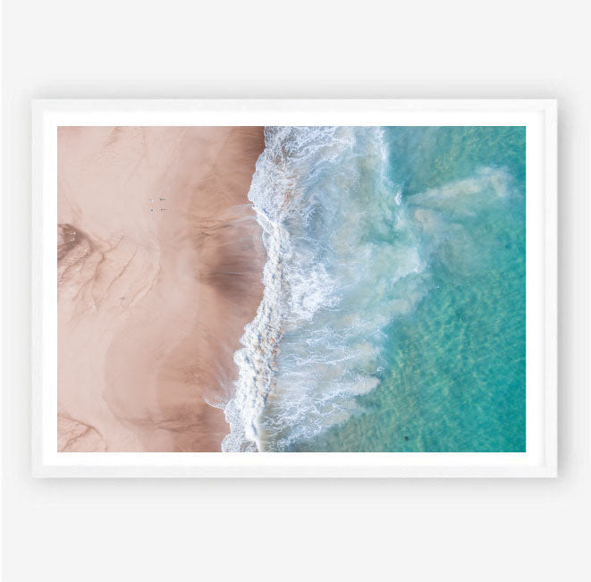 Sand to Surf Aerial Photography Print-Art for Interiors-Online Framed-Australian Made Wall Art-Milk n Honey Designs
