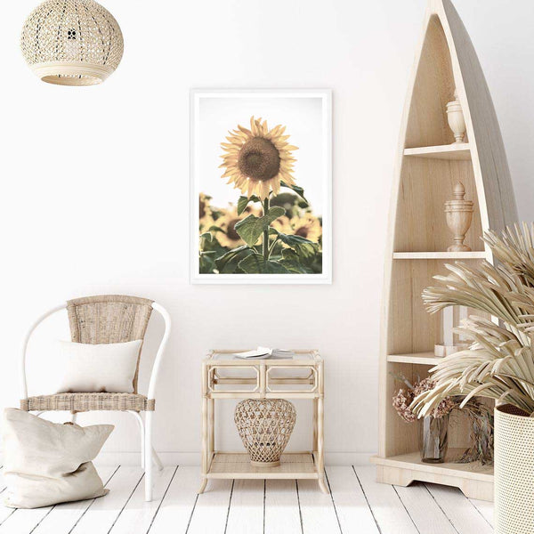 Sunflowers Wall Art Print-Art for Interiors-Online Framed-Australian Made Wall Art-Milk n Honey Designs