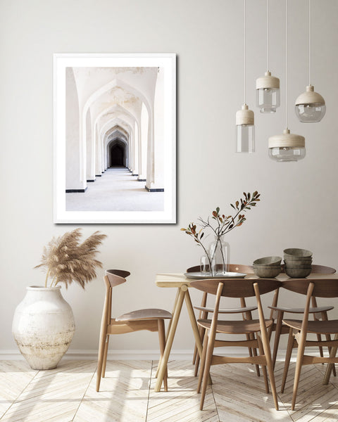White Arches Print-Art for Interiors-Online Framed-Australian Made Wall Art-Milk n Honey Designs
