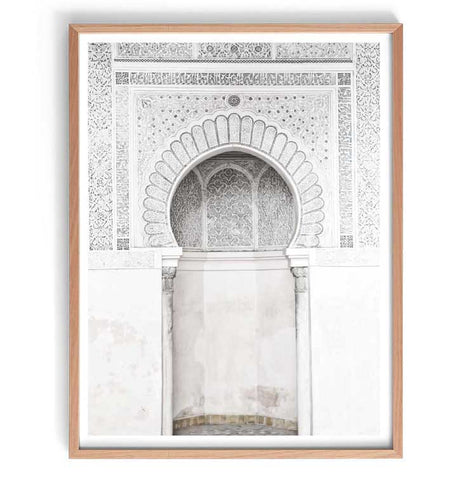 White Moroccan Arch Print-Art for Interiors-Online Framed-Australian Made Wall Art-Milk n Honey Designs