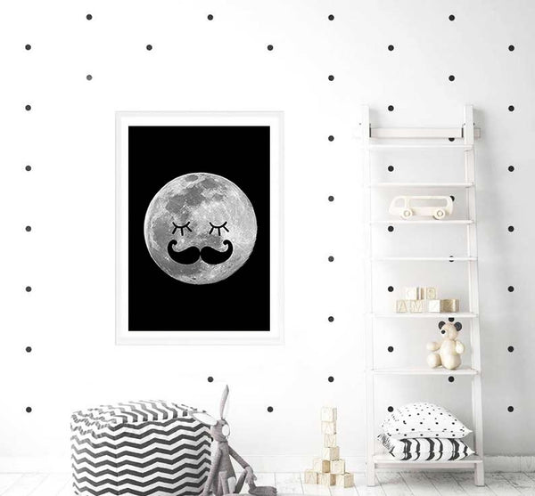 The Man in the Moon Print-Prints for - BOYS-Online Framed-Australian Made Wall Art-Milk n Honey Designs