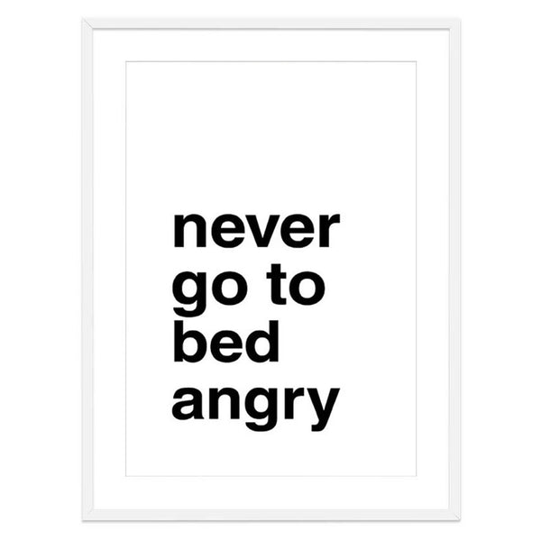 Always Kiss Me Good Night / Never Go to Bed Angry Print Set-Art for Interiors-Online Framed-Australian Made Wall Art-Milk n Honey Designs