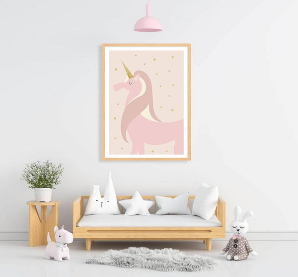 Unicorn Dreams Print-Art for Interiors-Online Framed-Australian Made Wall Art-Milk n Honey Designs