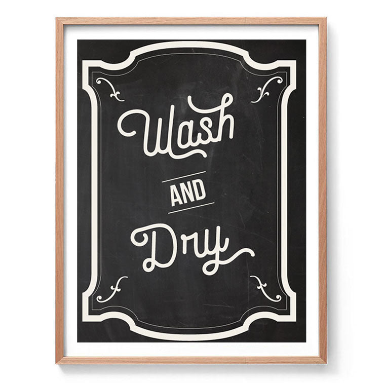 Wash and Dry Laundry Print-Art for Interiors-Online Framed-Australian Made Wall Art-Milk n Honey Designs