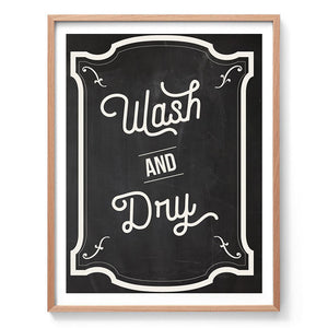 Wash and Dry Laundry Print-Art for Interiors-Online Framed-Australian Made Wall Art-Milk n Honey Designs